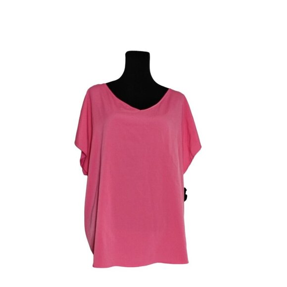 Apt. 9 Women's Pink V-Neck Short Sleeve Top Size 1X - Picture 1 of 14